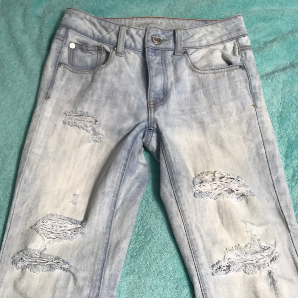 AE ripped skinny Capri like jeans